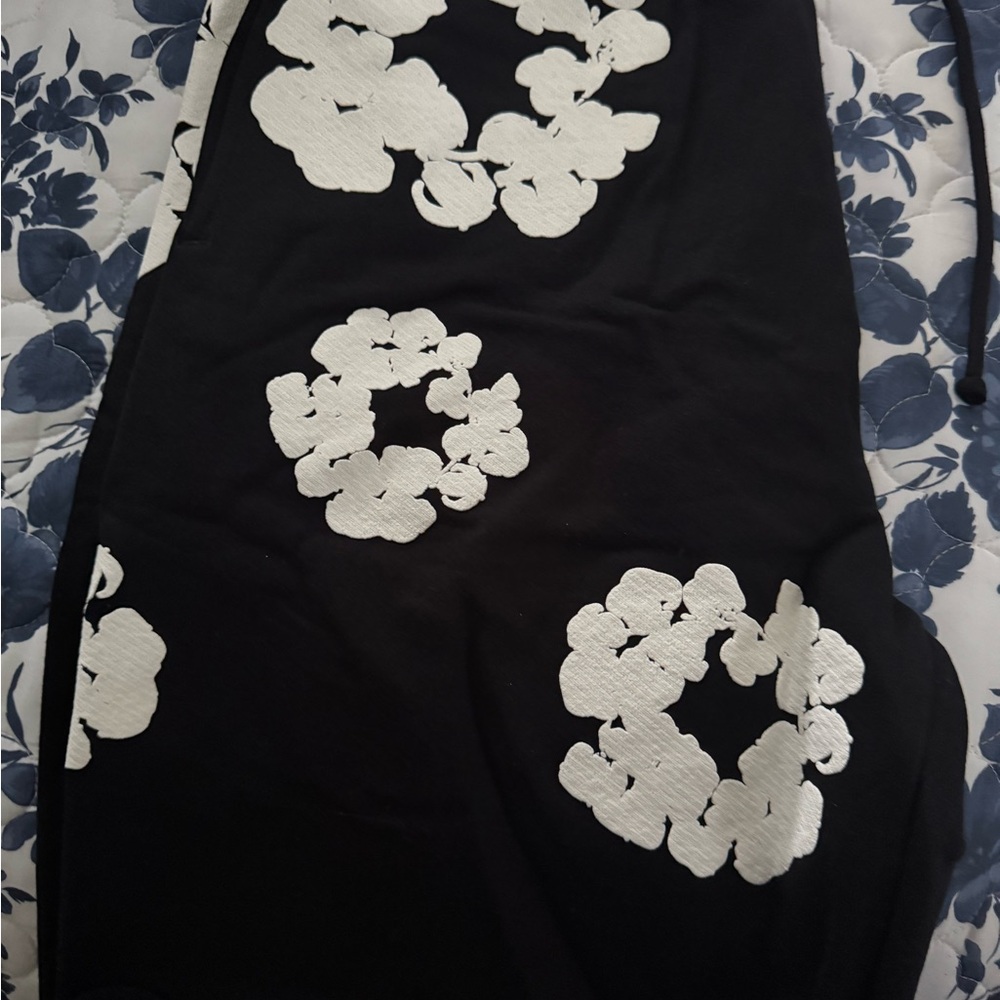 Black denim tear shorts great